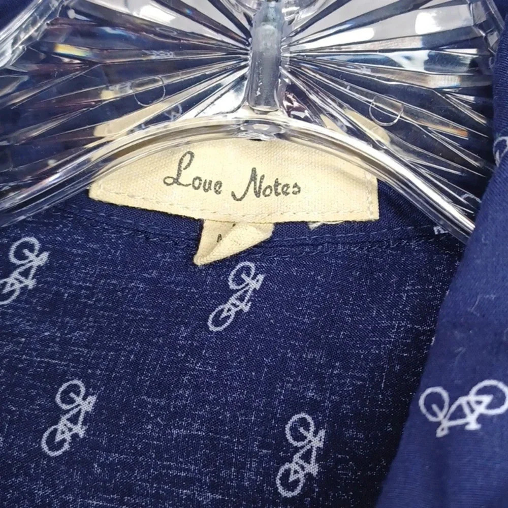 Love Notes cropped button-down bicycle shirt - Picture 5 of 8